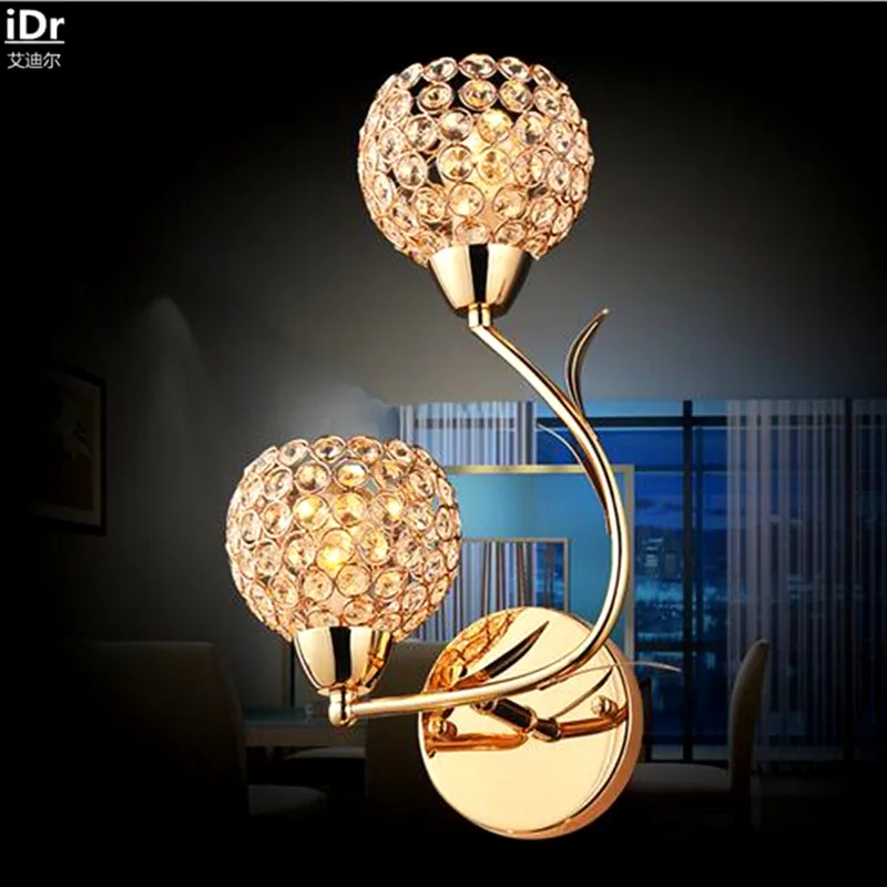 Simple modern crystal gold stud creative LED bedside bedroom wall lamp aisle Wall Lamps OLU-0021
Simple modern crystal gold stud creative LED bedside bedroom wall lamp aisle Wall Lamps OLU-0021