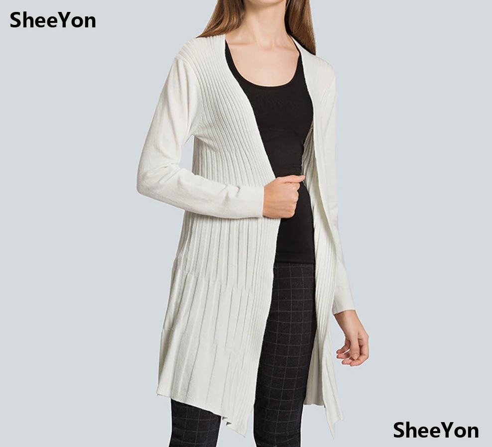 Sheeyon 2018 Для женщин новый вязаный свитер осенний кардиган с длинными рукавами