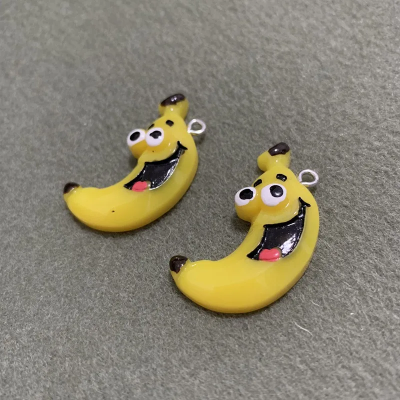 50PCS Resin Simulation Banana Face Pendant DIY Accessories Fruit Charms Handmade Necklace Keychains Earrings
50PCS Resin Simulation Banana Face Pendant DIY Accessories Fruit Charms Handmade Necklace Keychains Earrings