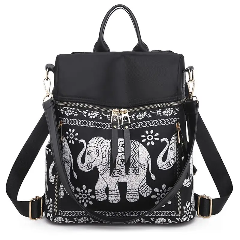 Fashion Shoulder Bag WoMan Backpack Elephant-Print Travel Rucksack Hand Bag Girls Daypack
Fashion Shoulder Bag WoMan Backpack Elephant-Print Travel Rucksack Hand Bag Girls Daypack