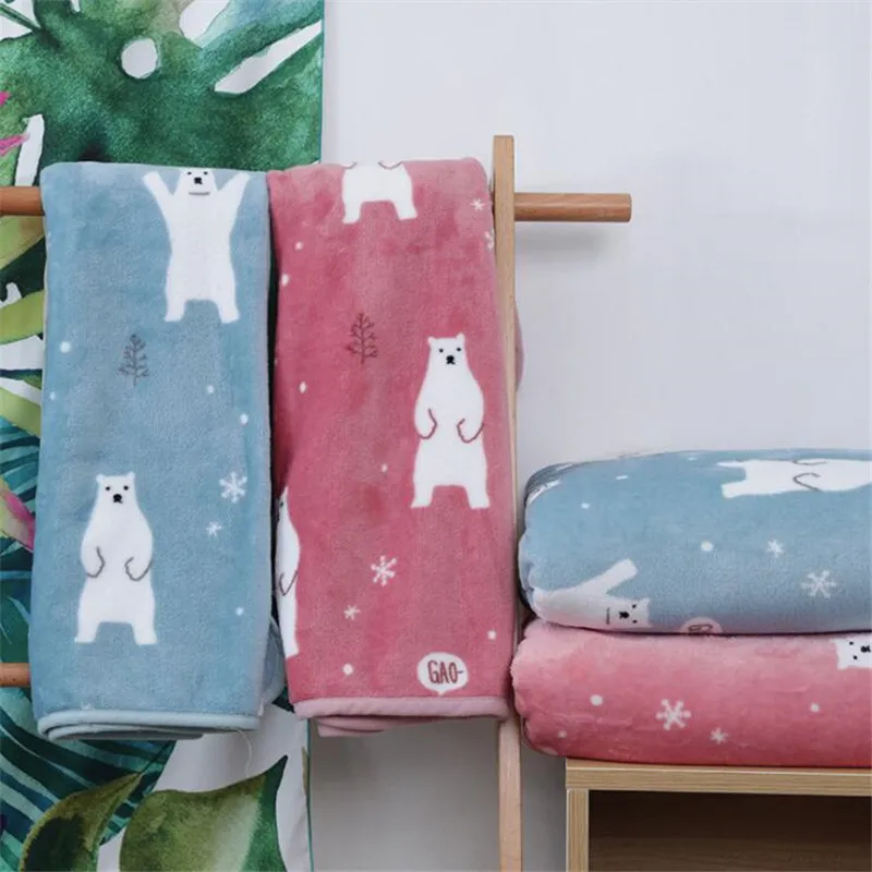 Hot Sale High Quality New Soft Flannel Cute Polar Bear Cartoon Kids Comfortable Sleeping Blanket Autumn Nap Quilt
Hot Sale High Quality New Soft Flannel Cute Polar Bear Cartoon Kids Comfortable Sleeping Blanket Autumn Nap Quilt