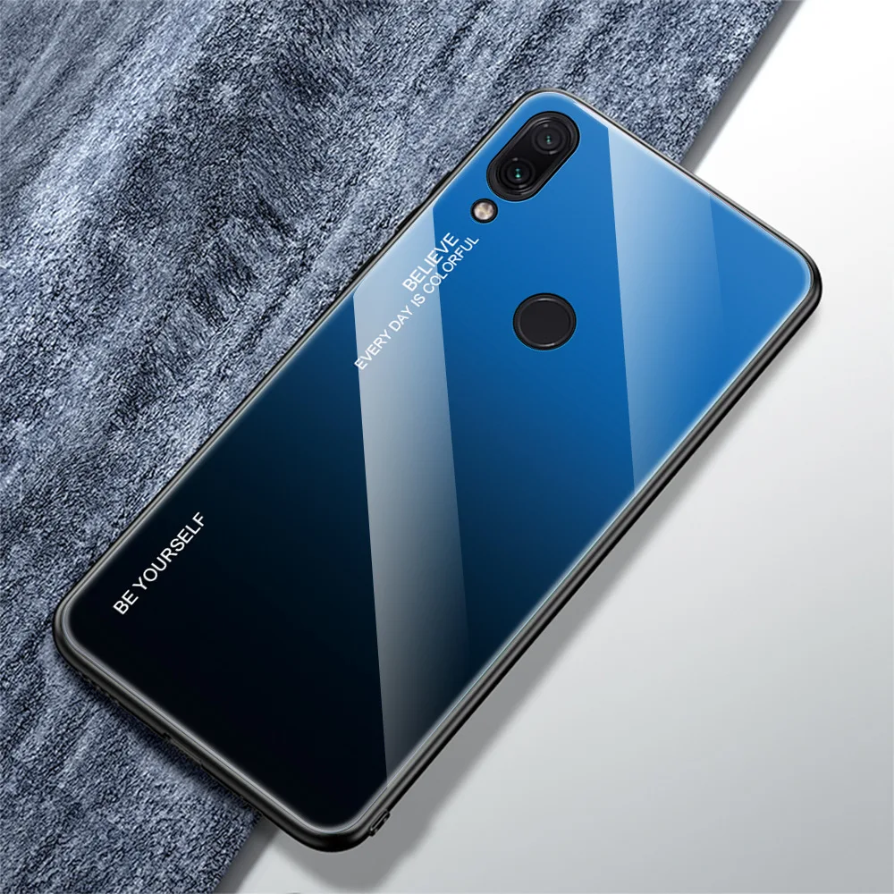Чехол для Xiaomi Redmi Note 7 роскошный Ударопрочный силиконовый чехол pro из закаленного