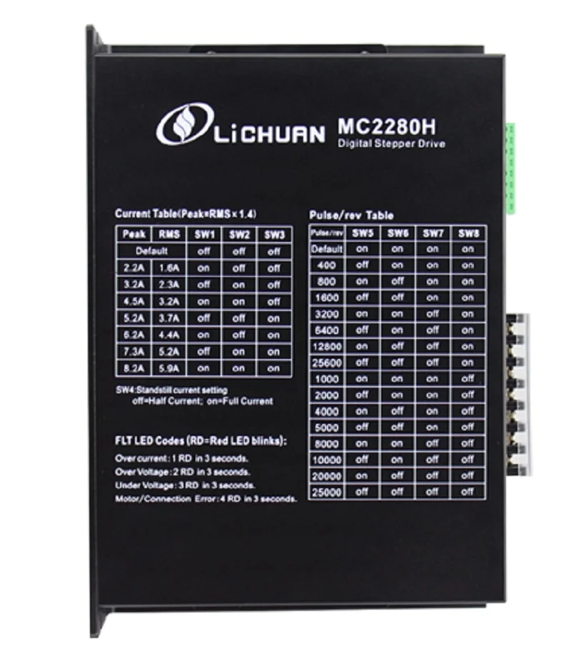Двухфазный гибридный Драйвер шагового двигателя NEMA42 DSP AC220 в 5 9 а MC2280H|stepper motor