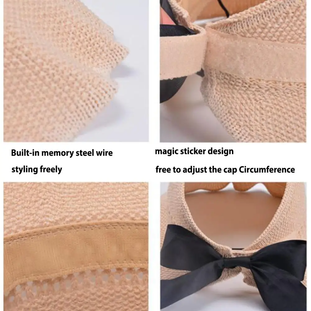 MISSKY Summer Women Sun Hats Straw Simple Solid Color Hollow Top Wide Brim Beach Sun Hat Female Caps
MISSKY Summer Women Sun Hats Straw Simple Solid Color Hollow Top Wide Brim Beach Sun Hat Female Caps