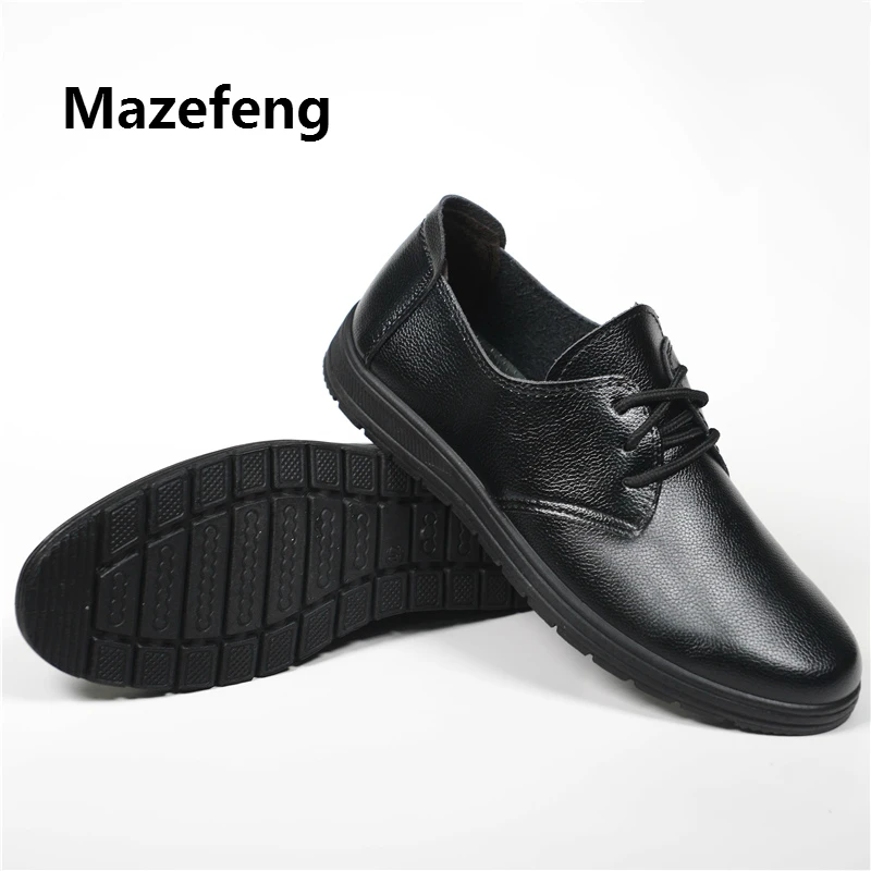 Mazefeng New High quality Male Leather Shoes Round Toe Flats Men Dress Shoes Lace-up Solid Business Leather Shoes Wear-resisting
Mazefeng New High quality Male Leather Shoes Round Toe Flats Men Dress Shoes Lace-up Solid Business Leather Shoes Wear-resisting
