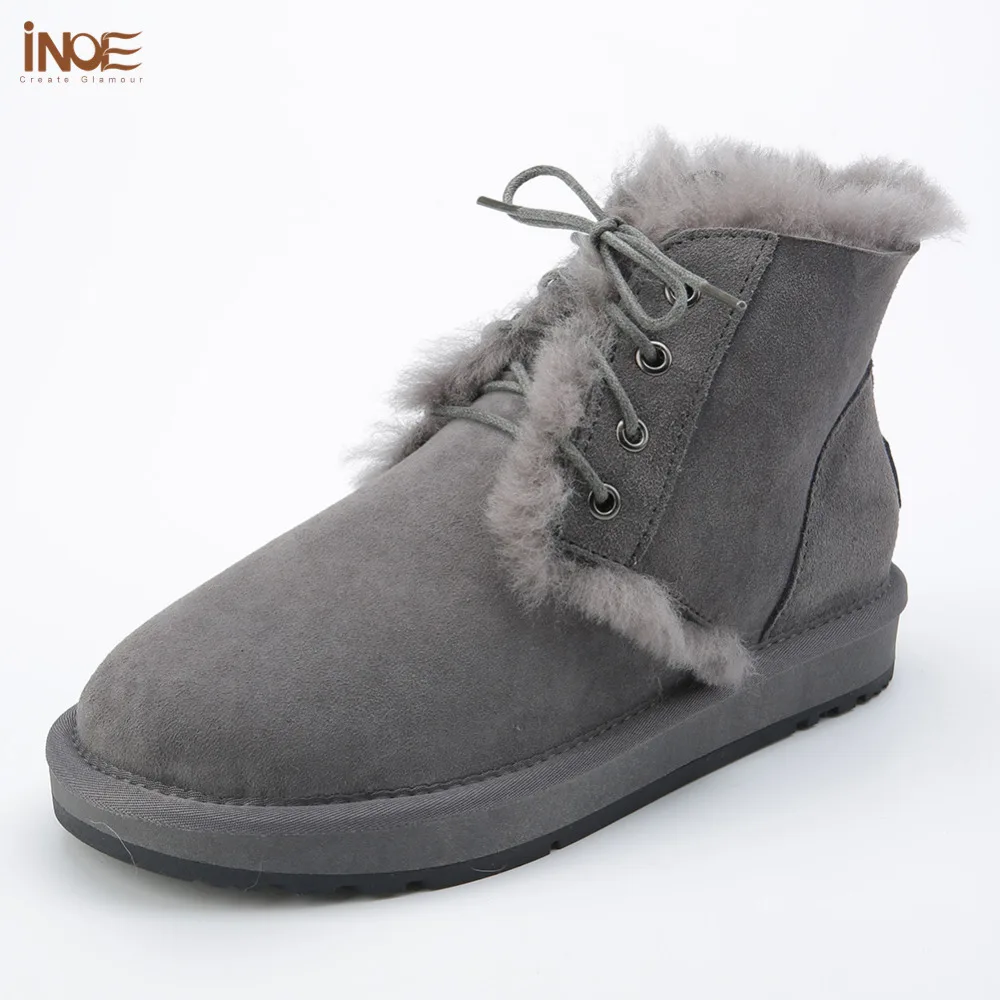 new style fashion genuine sheepskin leather fur lined men ankle winter snow boots for man lace up casual winter shoes Black
new style fashion genuine sheepskin leather fur lined men ankle winter snow boots for man lace up casual winter shoes Black