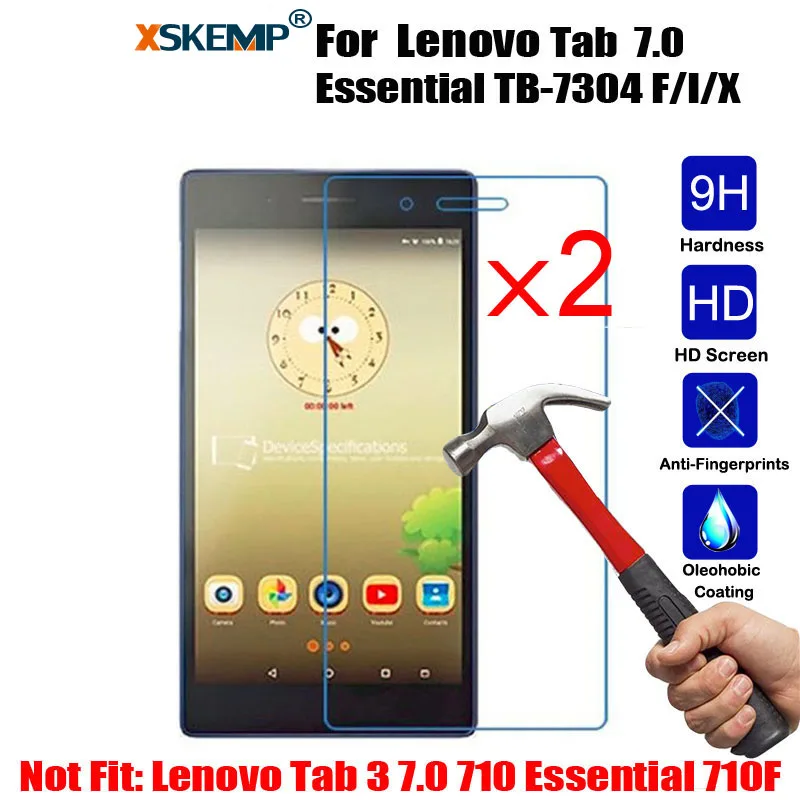 XSKEMP 2 шт./лот взрывозащищенное Закаленное Стекло 9H для планшета Lenovo Tab 7 Essential TB 7304
