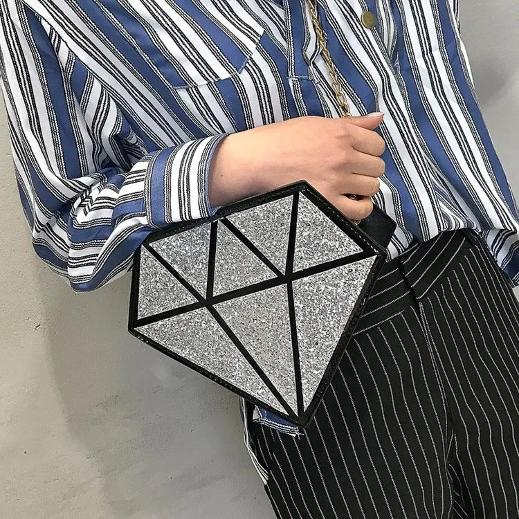 Women Fashion Diamond Shape Bag Laser Day Clutches Sequin Bag Geometric Pearl Casual Clutch Shoulder Bags
Women Fashion Diamond Shape Bag Laser Day Clutches Sequin Bag Geometric Pearl Casual Clutch Shoulder Bags