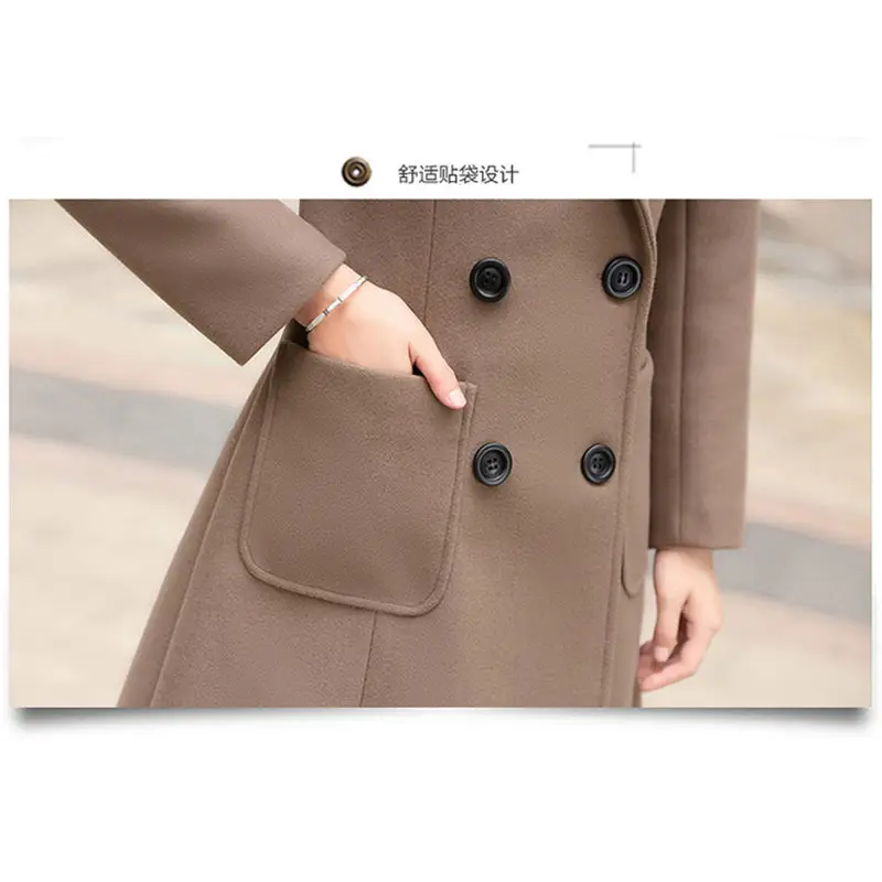 Ladies Wool Blazer Jacket Fashion Women Woolen Coats High-end Elegant Long Slim Autumn Blends Jacket Plus Size Femininos f415
Ladies Wool Blazer Jacket Fashion Women Woolen Coats High-end Elegant Long Slim Autumn Blends Jacket Plus Size Femininos f415