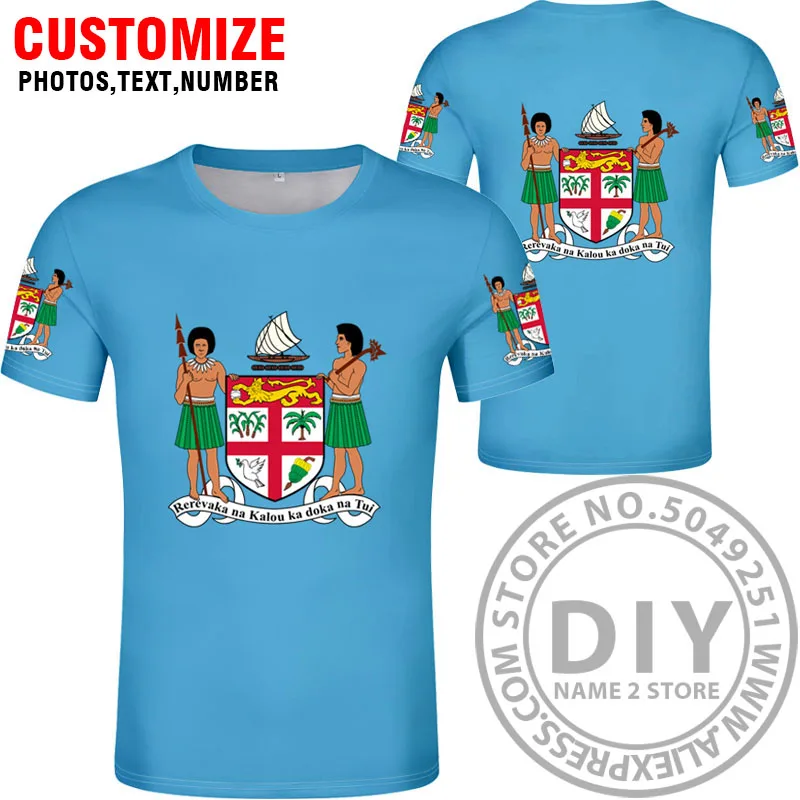 FIJI футболка diy Бесплатная изготовление под заказ имя номер fji Национальный флаг