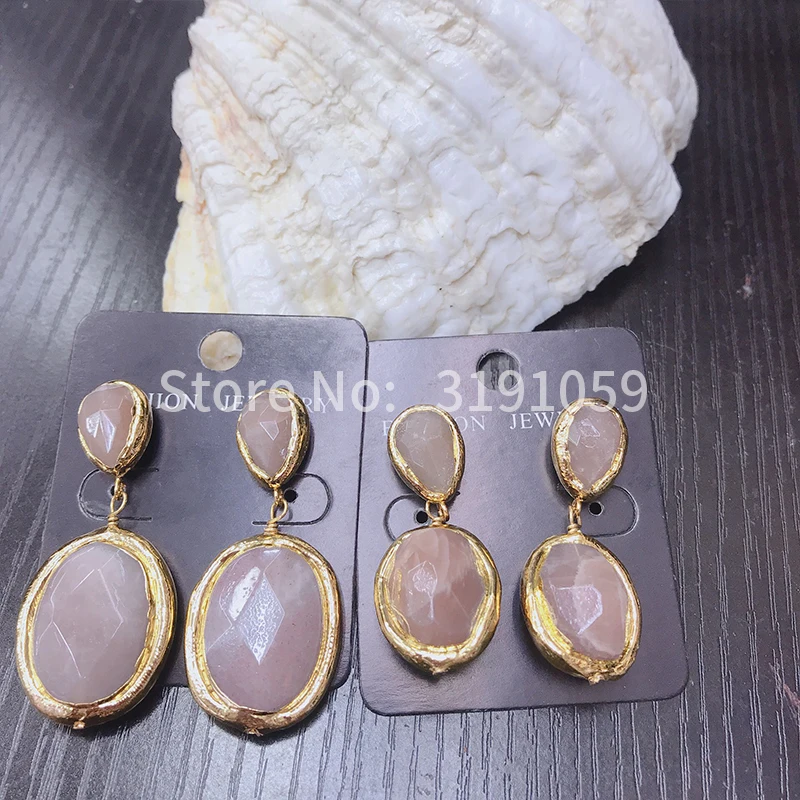 24K Gold Plated Natural pink Solar Stone Dangle Earrings Pink earrings Woman Earring
24K Gold Plated Natural pink Solar Stone Dangle Earrings Pink earrings Woman Earring