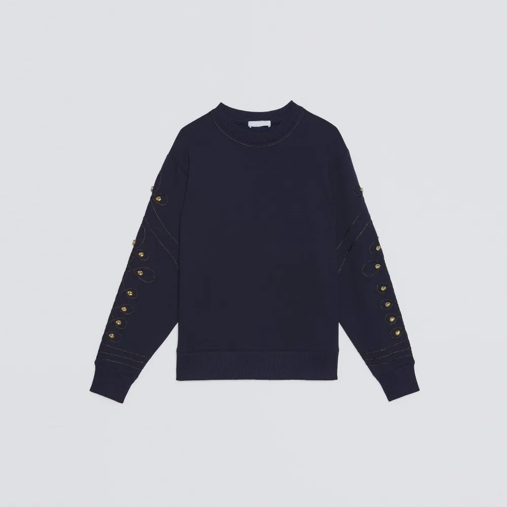 GUESOD 2017 Autumn Winter Women Sweatshirt Peppy Style Weave Embroidery Handmade Beading Sweatshirt
GUESOD 2017 Autumn Winter Women Sweatshirt Peppy Style Weave Embroidery Handmade Beading Sweatshirt