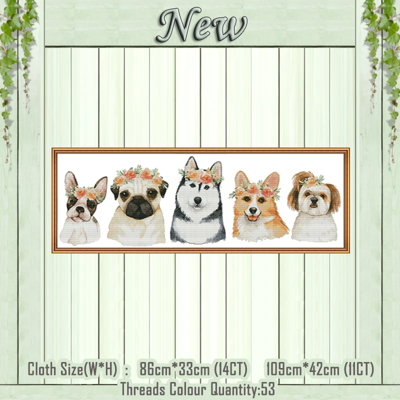 Dog animals pug husky decor painting counted printed on canvas DMC 14CT 11CT Chinese Cross Stitch Needlework Set Embroidery kits
Dog animals pug husky decor painting counted printed on canvas DMC 14CT 11CT Chinese Cross Stitch Needlework Set Embroidery kits