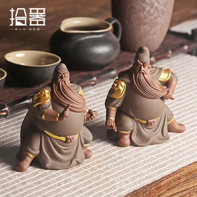 Creative Yixing purple Clay Tea Pet Guandi Gods Chinese Kung Fu Tea Set Tea Infuser Tea Strainer Office Accessories Decoration
Creative Yixing purple Clay Tea Pet Guandi Gods Chinese Kung Fu Tea Set Tea Infuser Tea Strainer Office Accessories Decoration