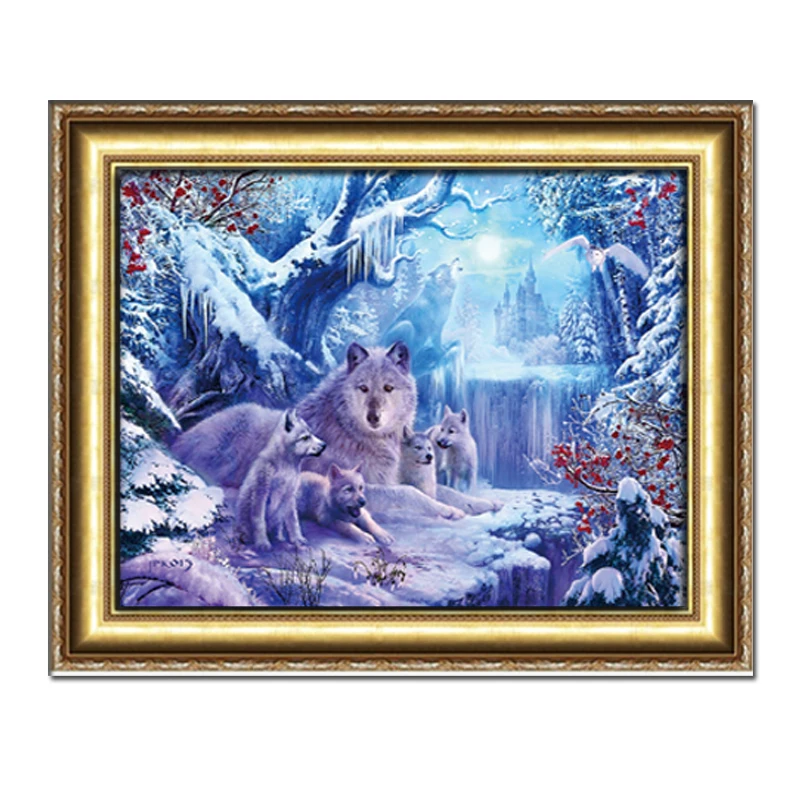 New Arrival 5D Square Diamond Painting Snow Wolf Cross Stitch Kit DIY Set Embroidery Rhinestone Canvas Painting Decor Needlework
New Arrival 5D Square Diamond Painting Snow Wolf Cross Stitch Kit DIY Set Embroidery Rhinestone Canvas Painting Decor Needlework