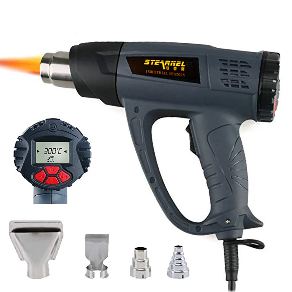 

Heat Gun Hot Air Blower Tablet Heat Gun with LCD Display 2000W Wireless Heat Gun Wind Control Memory Function Hot Air Gun Kits