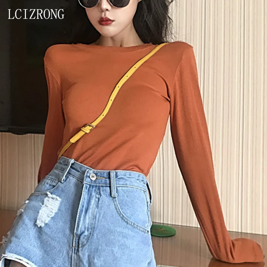 Fashion Solid Long Sleeve Tshirt Women Casual O Neck Slim T Shirt Black White Underwear Tee Women
Fashion Solid Long Sleeve Tshirt Women Casual O Neck Slim T Shirt Black White Underwear Tee Women