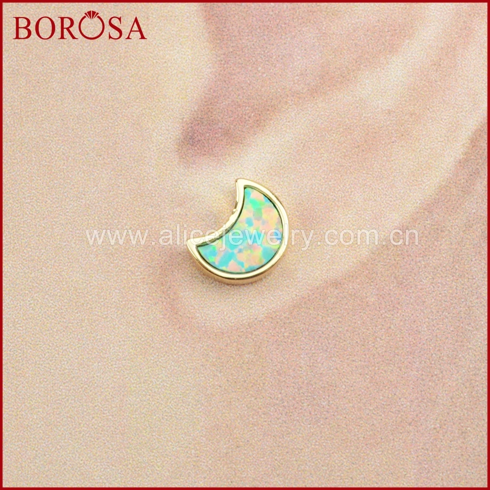 BOROSA New Arrival Gold Color Bezel Moon Crescent Shape White Opal Stud Earrings Japanese Opal Earrings for Women =ZG0213
BOROSA New Arrival Gold Color Bezel Moon Crescent Shape White Opal Stud Earrings Japanese Opal Earrings for Women =ZG0213