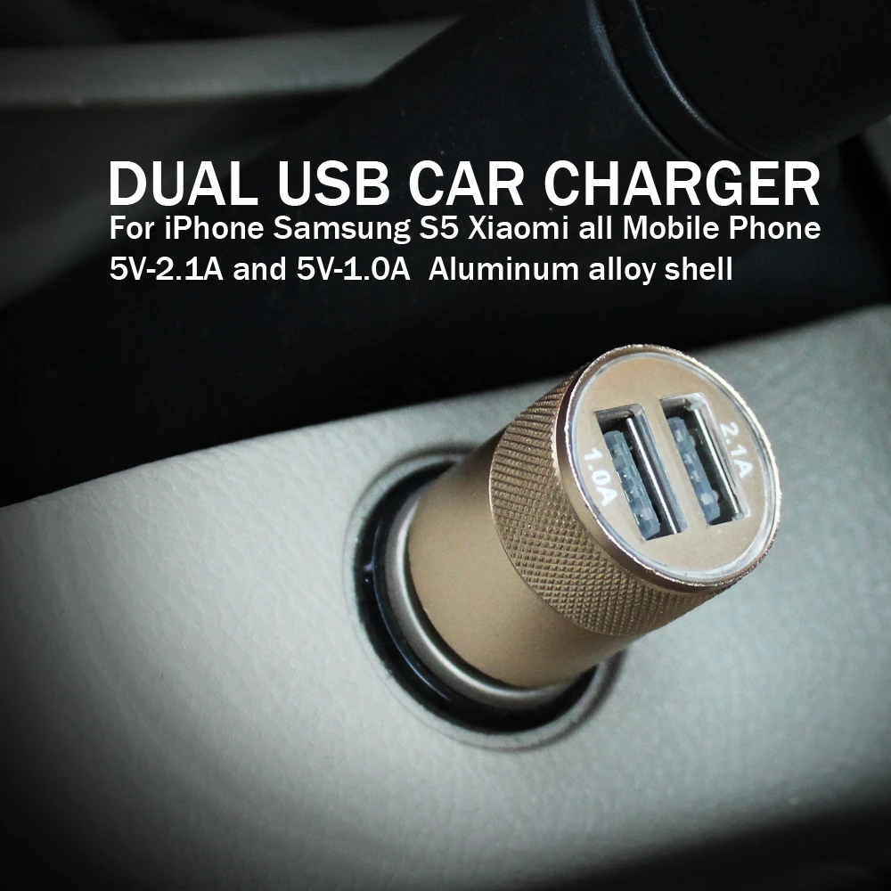 ESVNE Micro USB Charger Matel Dual USB Car Charger For iPhone Samsung S5 Xiaomi Mobile Phone Car Charger USB Adapter
ESVNE Micro USB Charger Matel Dual USB Car Charger For iPhone Samsung S5 Xiaomi Mobile Phone Car Charger USB Adapter