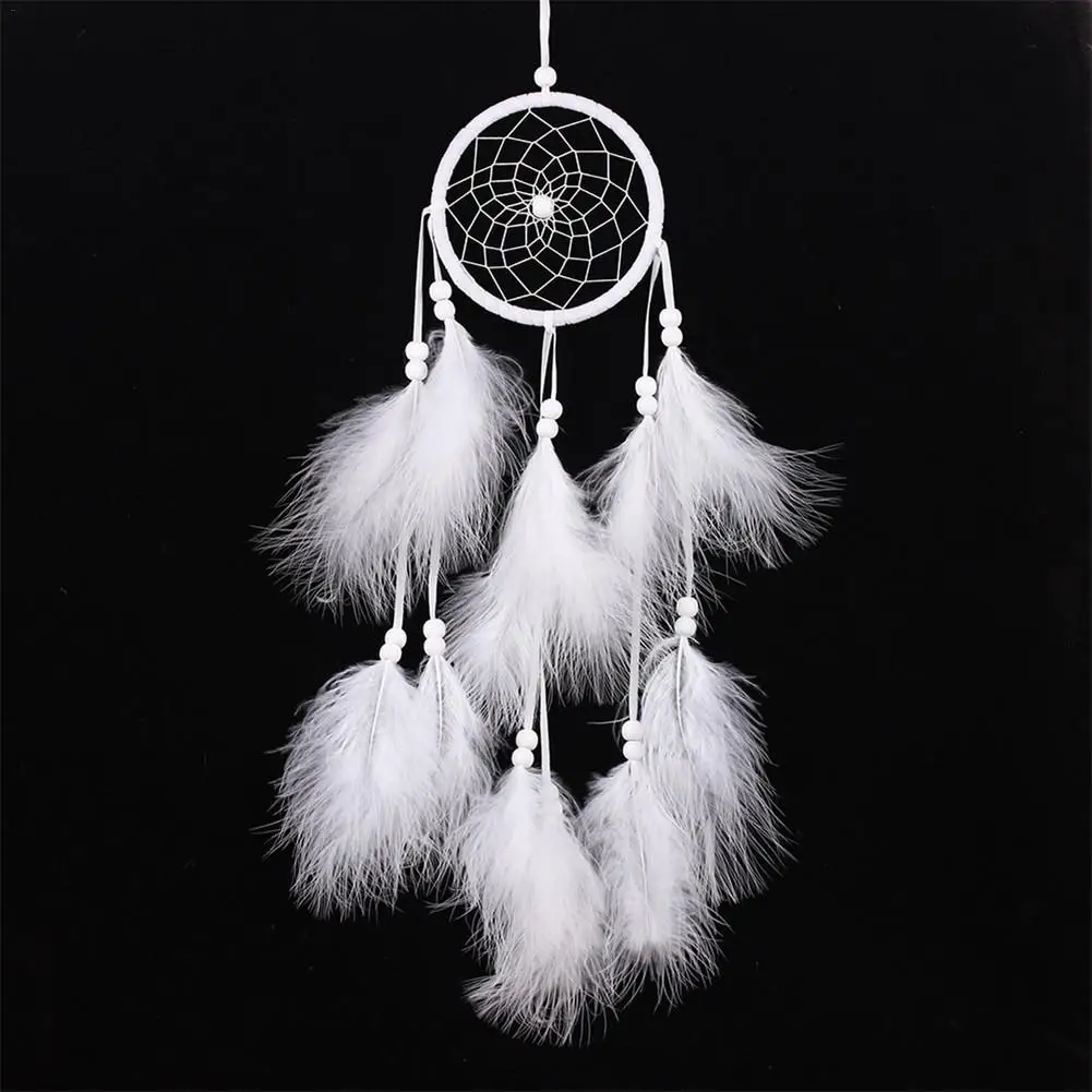 

Home Decoration Wind Chimes Handmade Indian Dream Catcher Net With Feathers 55 Cm Wall Hanging Dreamcatcher Craft Gift