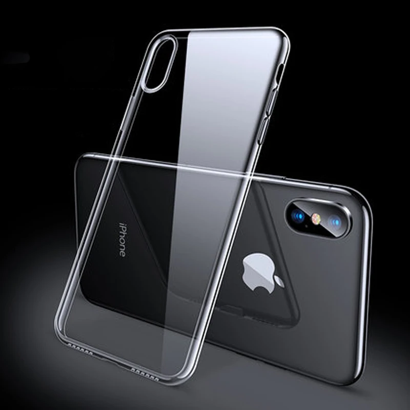 Чехол для iPhone X XS 8 7 6 s Plus Capinhas ультра тонкий мягкий из полиуретана силиконовый
