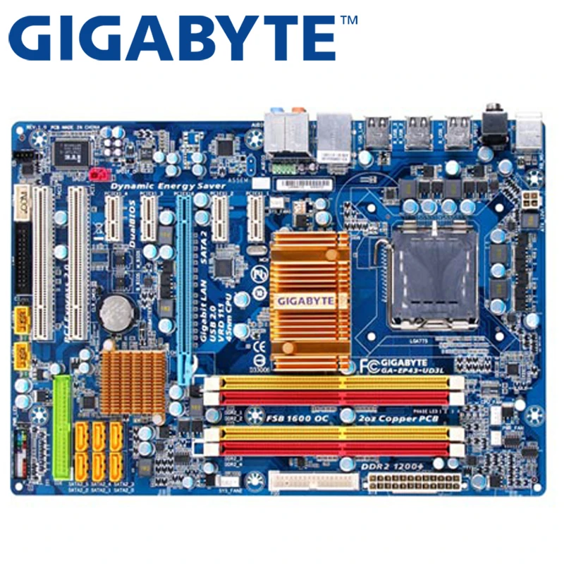 GIGABYTE GA-EP43-UD3L Desktop Motherboard P43 Socket LGA 775 For Core 2 Pentium D DDR2 16G DDR3 Used EP43-UD3L Mainboard
GIGABYTE GA-EP43-UD3L Desktop Motherboard P43 Socket LGA 775 For Core 2 Pentium D DDR2 16G DDR3 Used EP43-UD3L Mainboard
