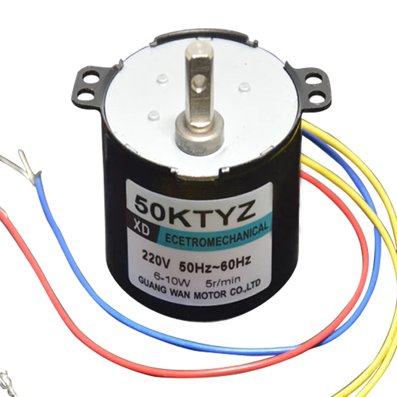 50KTYZ AC motor 220V motor micro slow speed machine 10W 1rpm-50rpm permanent magnet synchronous motor small motor
50KTYZ AC motor 220V motor micro slow speed machine 10W 1rpm-50rpm permanent magnet synchronous motor small motor