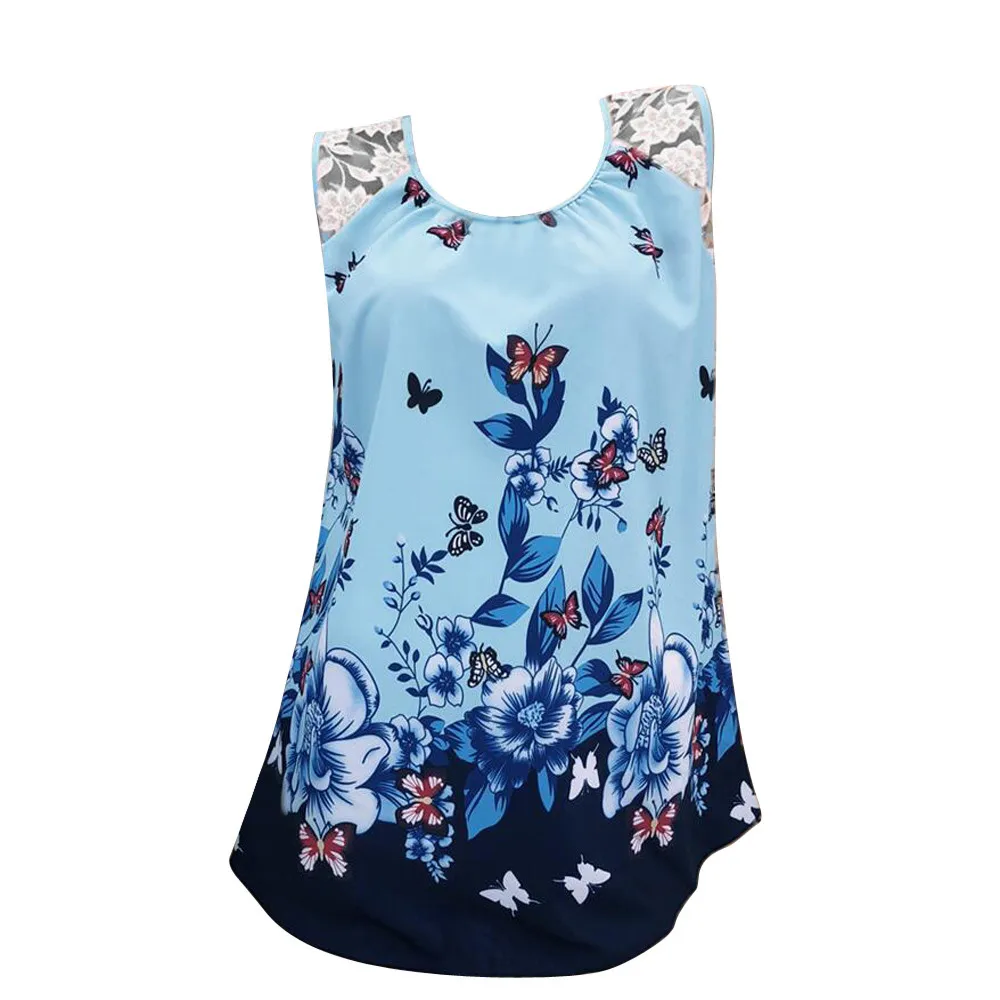 Women Vest Tank Top Sleeveless O-Neck Polyester Butterfly And Flora Print Vest Blouse Casual Tank Tops Summer Fashion
Women Vest Tank Top Sleeveless O-Neck Polyester Butterfly And Flora Print Vest Blouse Casual Tank Tops Summer Fashion