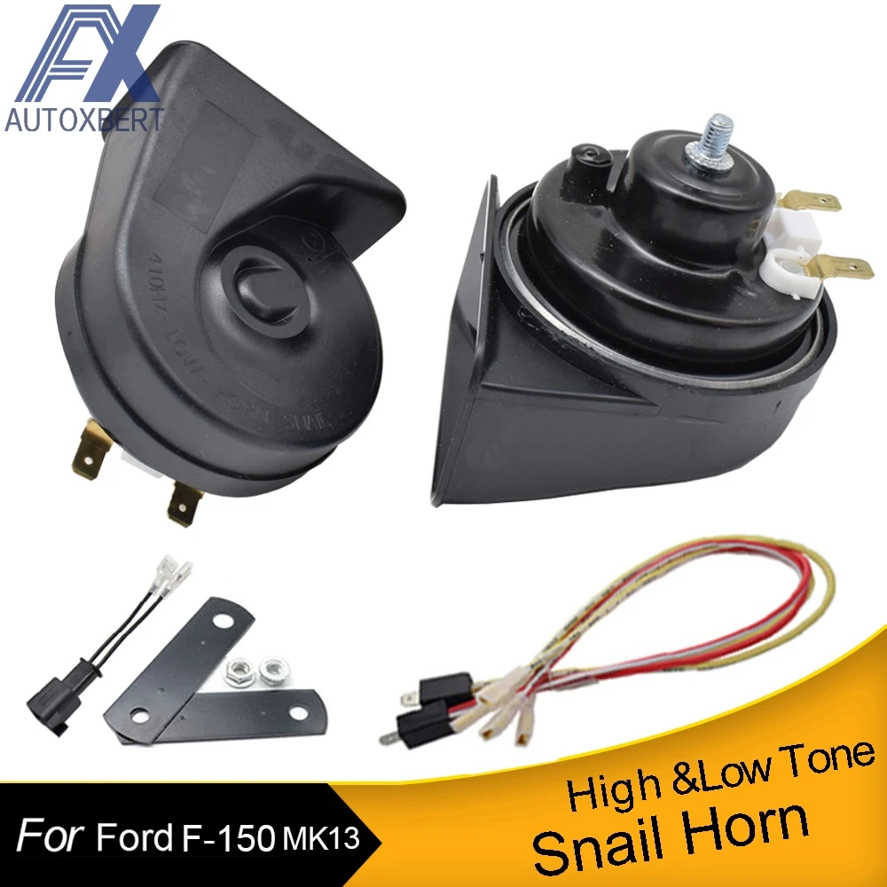 AX 1 Set Snail Horn 12V 110-125db Auto Horns 410/510Hz High Low Pitch Loud Waterproof Car Horns For Ford F-150 MK13 2015-2020
AX 1 Set Snail Horn 12V 110-125db Auto Horns 410/510Hz High Low Pitch Loud Waterproof Car Horns For Ford F-150 MK13 2015-2020