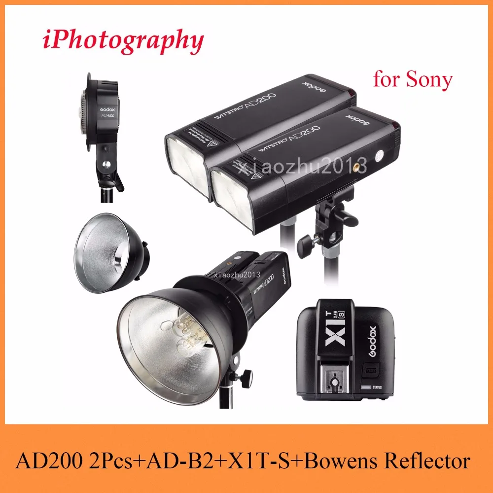 Вспышка Godox AD200 2,4G TTL, 2 шт. + AD-B2 + X1T-S + Рефлектор Bowens, 400 Вт, стробоскоп для Sony
Вспышка Godox AD200 2,4G TTL, 2 шт. + AD-B2 + X1T-S + Рефлектор Bowens, 400 Вт, стробоскоп для Sony