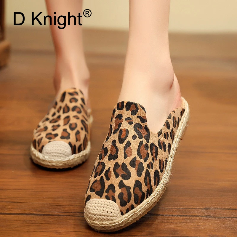 Leopard Flat Slippers Lady Dress Woman Shoes Leopard Mules Shoes Round Toe Hemp Slides Designer Slippers Women Espadrilles Shoes
Leopard Flat Slippers Lady Dress Woman Shoes Leopard Mules Shoes Round Toe Hemp Slides Designer Slippers Women Espadrilles Shoes