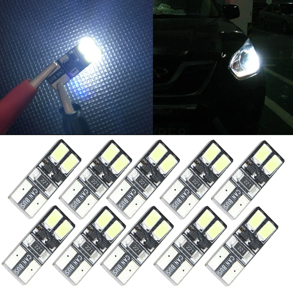 10X Auto Moto Canbus W5W T10 4 LED Erro Free License Plate Bulb Light Car 5W5 Cargo Door Dome Festoon C5W C10W LED Light Xenon
10X Auto Moto Canbus W5W T10 4 LED Erro Free License Plate Bulb Light Car 5W5 Cargo Door Dome Festoon C5W C10W LED Light Xenon