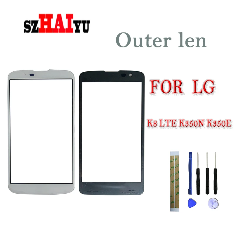 SZHAIYU LCD внешняя линза стеклянная передняя панель экрана для LG K8 LTE K350N K350E K350DS K371