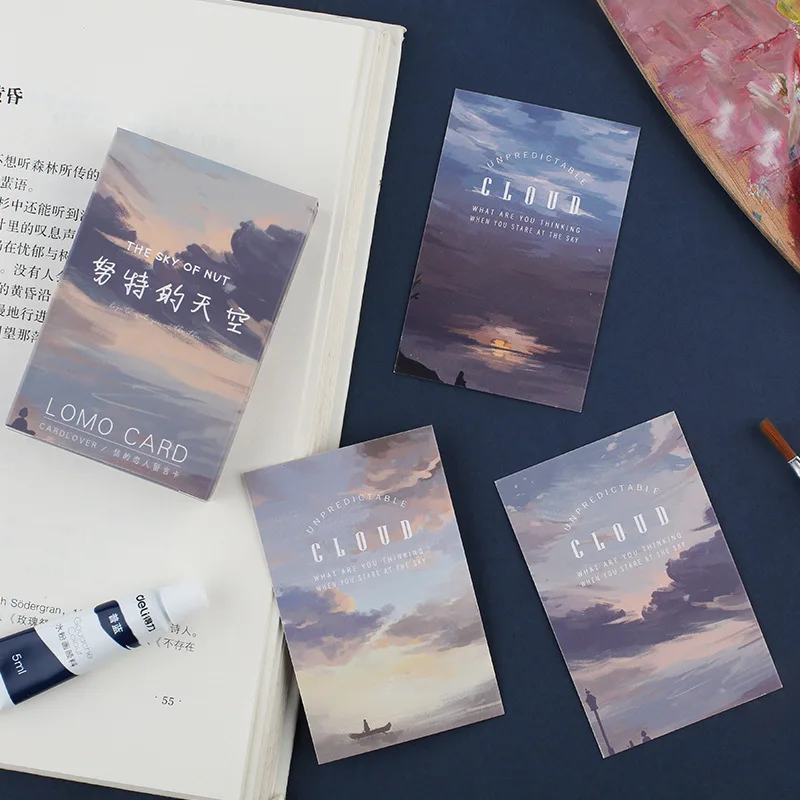 Multi-use 5.2*8cm 54pcs Mini Card Evening Sky Design As Scrapbooking Background Party Invitation Cards
Multi-use 5.2*8cm 54pcs Mini Card Evening Sky Design As Scrapbooking Background Party Invitation Cards