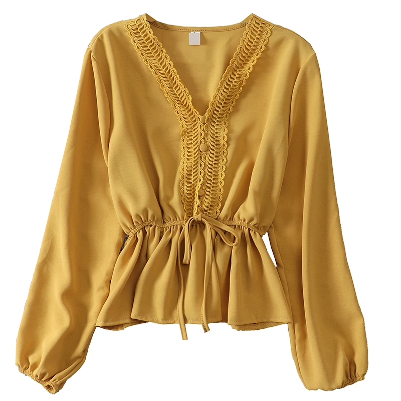 Women Summer Lantern Sleeve V-neck Ruffles Button Shirt Casual Elastic Slim High Waist Pullover Mesh Gauze Chiffon Blouse Tops
Women Summer Lantern Sleeve V-neck Ruffles Button Shirt Casual Elastic Slim High Waist Pullover Mesh Gauze Chiffon Blouse Tops