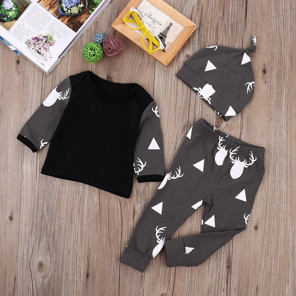 2019 Kids baby fashion baby Newborn Baby Girl Boy Clothes Deer Tops T-shirt+Pants Leggings 3pcs Outfits Set
2019 Kids baby fashion baby Newborn Baby Girl Boy Clothes Deer Tops T-shirt+Pants Leggings 3pcs Outfits Set