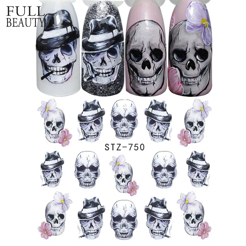 Full Beauty 1 Sheet Halloween Nail Art Sticker Sexy Skull Bone Water Transfer Decals Nails Foil Manicure Decoration CHSTZ731-755
Full Beauty 1 Sheet Halloween Nail Art Sticker Sexy Skull Bone Water Transfer Decals Nails Foil Manicure Decoration CHSTZ731-755