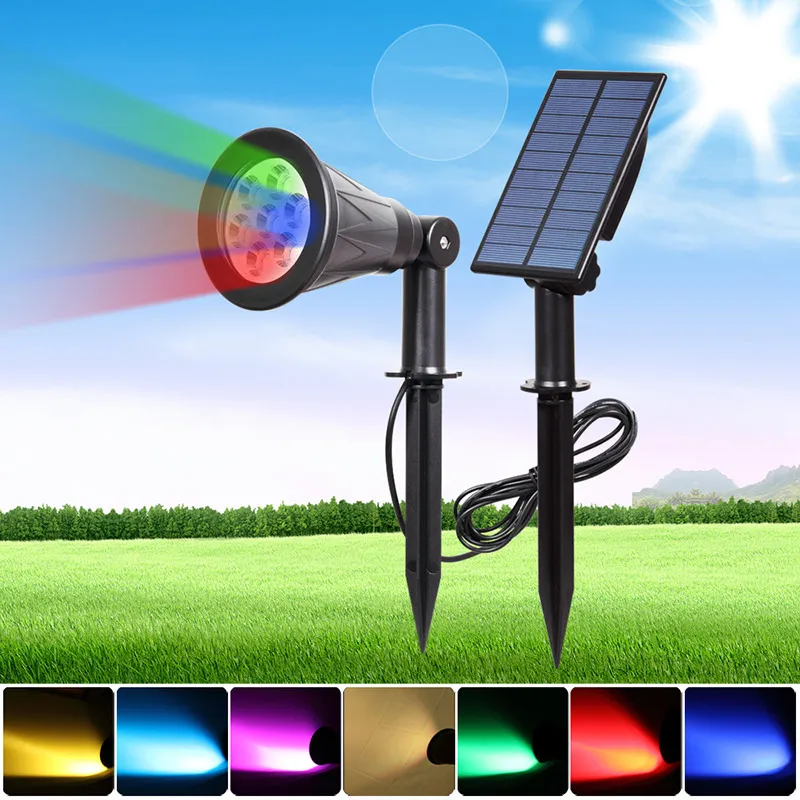 Sensor Control 7LED Lawn Lamp Waterproof Solar Garden Light Spike Colourful Light Garden Spot Path Light Landscape Lamp
Sensor Control 7LED Lawn Lamp Waterproof Solar Garden Light Spike Colourful Light Garden Spot Path Light Landscape Lamp