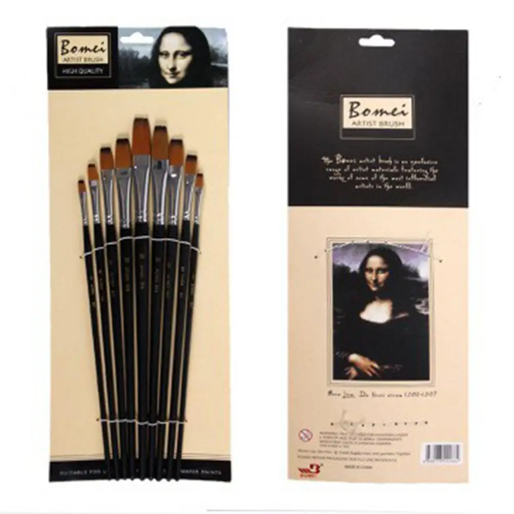 Adeeing 9pcs/set Nylon Oil Paint Brush Flat Painting Brush For Oil Acrylic Brush Pen pincel para pintura Art Supplies 801 r20
Adeeing 9pcs/set Nylon Oil Paint Brush Flat Painting Brush For Oil Acrylic Brush Pen pincel para pintura Art Supplies 801 r20