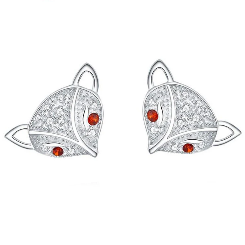 Fashion 925 Silver Clear CZ 8mm Cute Small Animal Foxes Stud Earrings For Kids Children Girls Women Ear Gift Jewelry ED180
Fashion 925 Silver Clear CZ 8mm Cute Small Animal Foxes Stud Earrings For Kids Children Girls Women Ear Gift Jewelry ED180