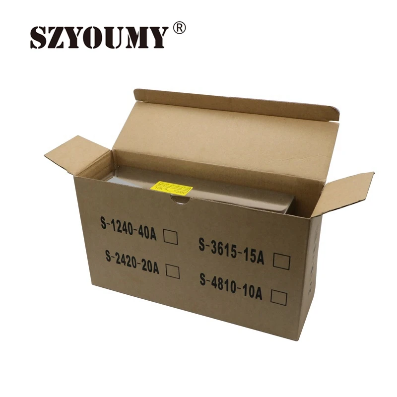 SZYOUMY 5PCS 12V 40A 480W Switching Power Supply Driver for LED Strip AC 110-240V Input to DC 12V Fast shipping by DHL
SZYOUMY 5PCS 12V 40A 480W Switching Power Supply Driver for LED Strip AC 110-240V Input to DC 12V Fast shipping by DHL