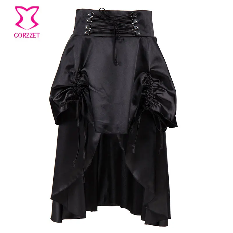 Punk Retro Black Satin Ruffle Steampunk High Waist Skirt Burlesque Sexy Gothic Long Skirts Womens Cool Victorian Skirt Harajuku
Punk Retro Black Satin Ruffle Steampunk High Waist Skirt Burlesque Sexy Gothic Long Skirts Womens Cool Victorian Skirt Harajuku