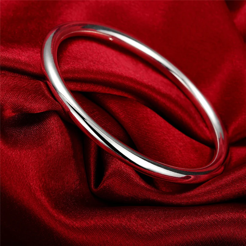 CharmHouse 925 Silver Bangles For Women Smooth Round Cuff Bangle & Bracelet Adjustable Wristband Pulseira Femme Wedding Jewelry
CharmHouse 925 Silver Bangles For Women Smooth Round Cuff Bangle & Bracelet Adjustable Wristband Pulseira Femme Wedding Jewelry