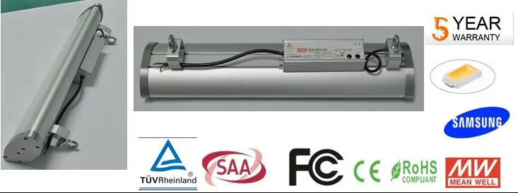Free Shipping LED Highbay Tube 5-year-warranty IP65, indoor and outdoor using Meanwell HLG driver Ra82-85 Samsung 5630 LED Chips
Free Shipping LED Highbay Tube 5-year-warranty IP65, indoor and outdoor using Meanwell HLG driver Ra82-85 Samsung 5630 LED Chips