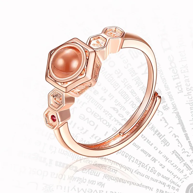 Pinksee Rose Gold/Silver Color 100 Languages I Love You Projection Pendant Ring Romantic Love Memory Wedding Jewelry
Pinksee Rose Gold/Silver Color 100 Languages I Love You Projection Pendant Ring Romantic Love Memory Wedding Jewelry