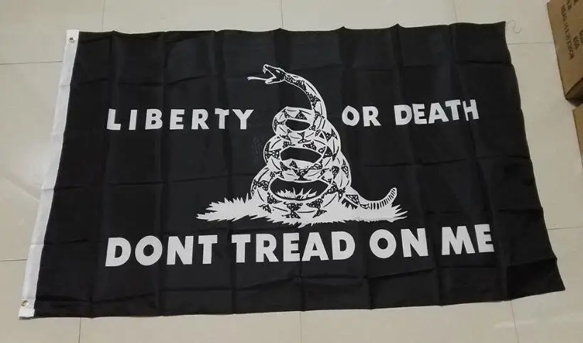 NEW 90x150cm "Don't Tread on Me" Gadsden Flag Black Rattlesnake Flag Banner Durable Polyester USA 3x5FT "liberty or death" Flags
NEW 90x150cm "Don't Tread on Me" Gadsden Flag Black Rattlesnake Flag Banner Durable Polyester USA 3x5FT "liberty or death" Flags