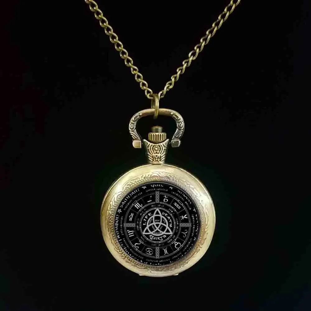 2017 New Pagan Wheel Of The Year pocket watch Pentagram Round Photo Wiccan Jewelry Glass Cabochon pocket watch Link Chain
2017 New Pagan Wheel Of The Year pocket watch Pentagram Round Photo Wiccan Jewelry Glass Cabochon pocket watch Link Chain