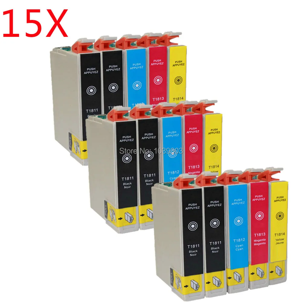 

15x T1811 ink cartridge compatible For epson XP-225 XP-322 XP-325 XP-422 XP-425 XP-225 XP322 XP325 XP422 XP425 printer