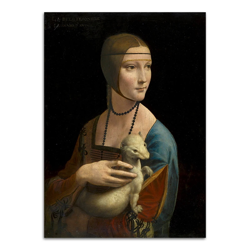 Leonardo Da Vinci - Lady with an Ermine Canvas Print Painting Poster, Classic Artwork Wall Pictures For Living Room Home Decor
Leonardo Da Vinci - Lady with an Ermine Canvas Print Painting Poster, Classic Artwork Wall Pictures For Living Room Home Decor