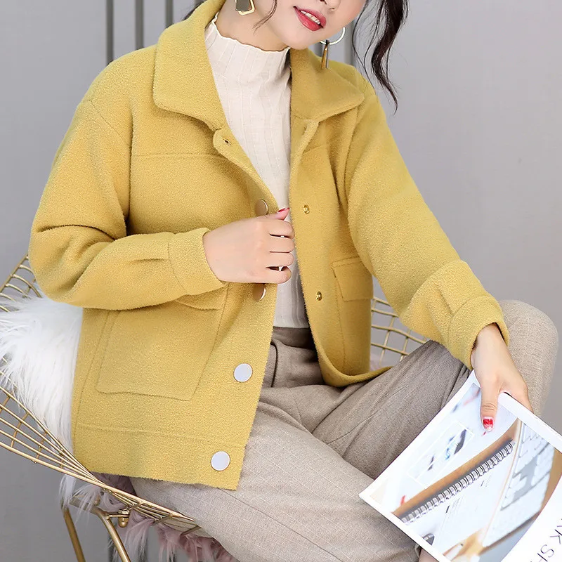 2019 New Woolen Coat Women's Spring Autumn Fashion Single-Breasted Woolen jacket Ladies Elegant Knitted Cardigan Coat Outerwear
2019 New Woolen Coat Women's Spring Autumn Fashion Single-Breasted Woolen jacket Ladies Elegant Knitted Cardigan Coat Outerwear